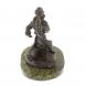 Бронзовая статуэтка &amp;quot;Емеля&amp;quot; на подставке из змеевика 129883