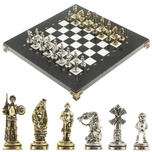 Шахматы &amp;quot;Дон Кихот&amp;quot; доска 28х28 см из камня мрамор 122686