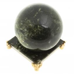 Шар из нефрита 10 см на подставке