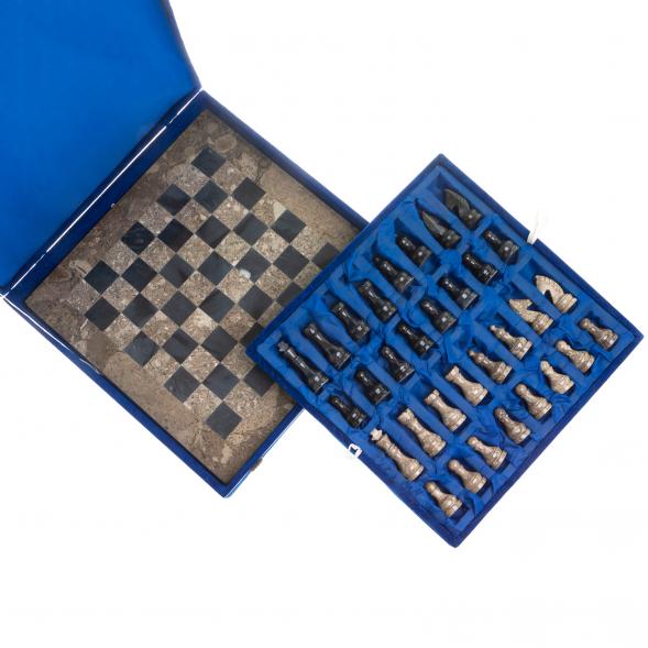 Шахматы &amp;quot;Дебют&amp;quot; мрамор, ракушечник доска 38х38 см 123976
