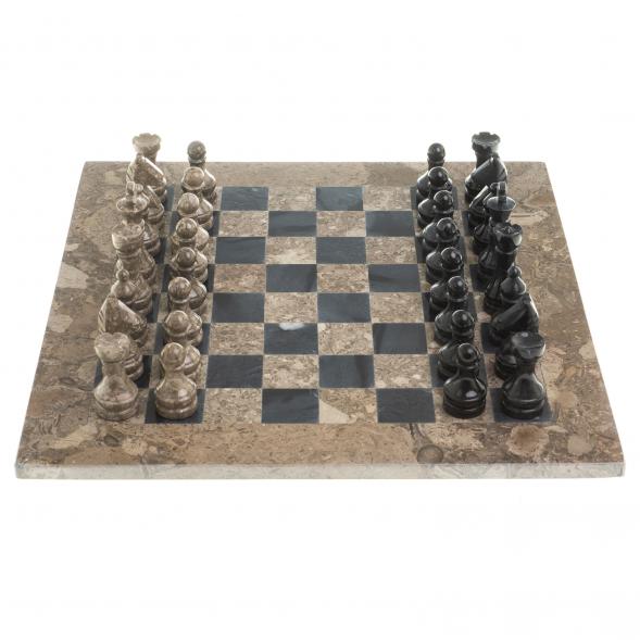 Шахматы &amp;quot;Дебют&amp;quot; мрамор, ракушечник доска 38х38 см 123976