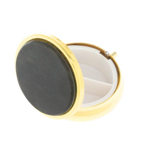 Таблетница на 3 отсека камень камень золотистый обсидиан цвет золото 127971