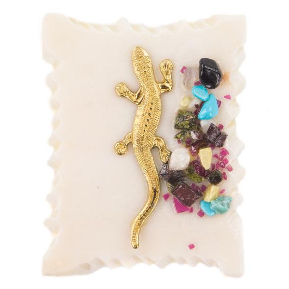 Магнит &amp;quot;Ящерица&amp;quot; белая 120070