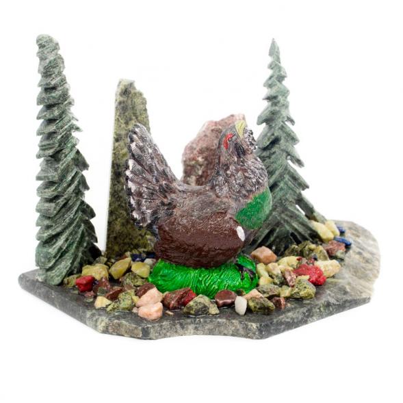 Сувенир из змеевика &amp;quot;Глухарь в бору&amp;quot; 116444