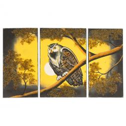 Картина модульная из камня "Сова" 30х50 см