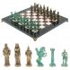 Шахматы &amp;quot;Александр Македонский&amp;quot; фигуры бронза / патина доска 36х36 см лемезит мрамор 128368