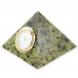 Настольные часы &amp;quot;Пирамида&amp;quot; из камня змеевик 8х8х7 см 121005