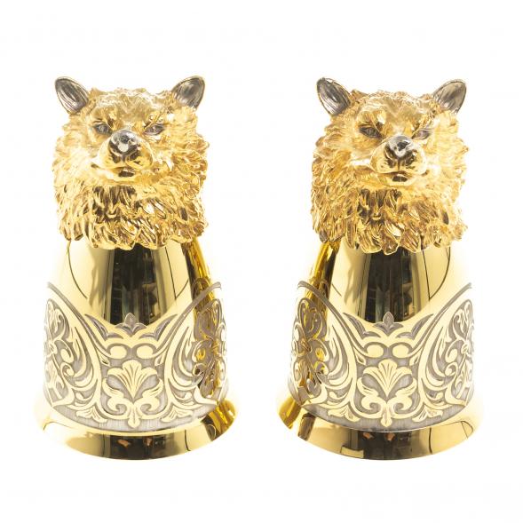 Стопки перевертыши &amp;quot;Волк&amp;quot; 70 мл 2 шт Златоуст 123621