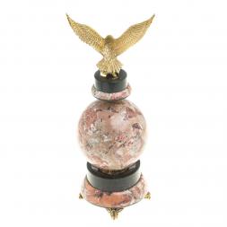 Настольные часы &amp;quot;Орел&amp;quot; из бронзы и камня креноид