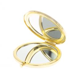 Зеркало круглое из камня желтый апатит цвет золото