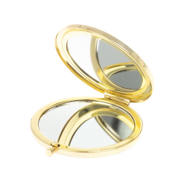 Зеркало круглое из камня желтый апатит цвет золото 127182