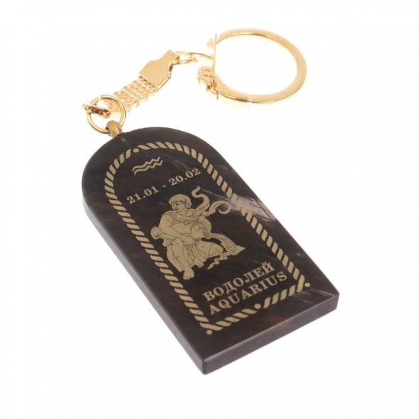 Брелок из обсидиана знак зодиака &amp;quot;Водолей&amp;quot; 122026
