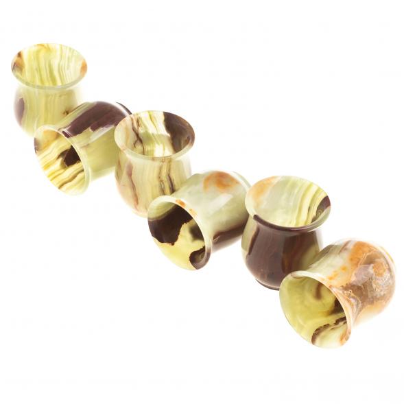 Набор стаканов из оникса 6х7 см 110 мл 6 шт в коробке (2,5х3) 121931