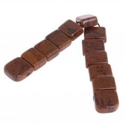 Четки перекидные 12 зерен из коричневого обсидиана