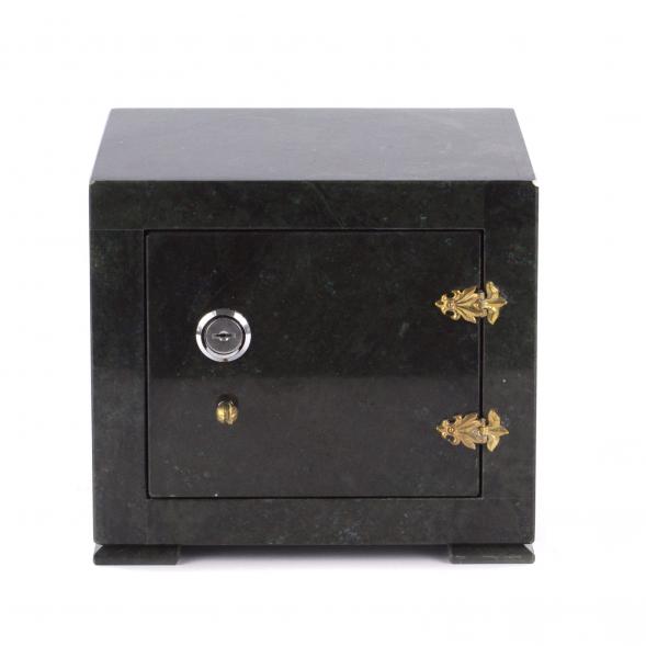 Сейф малый черный змеевик 19х16х17 см 117091