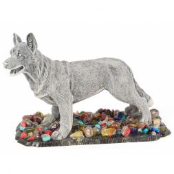 Сувенир "Овчарка в стойке" из мрамолита