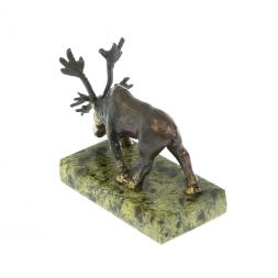 Статуэтка &amp;quot;Олень&amp;quot; малый змеевик бронза