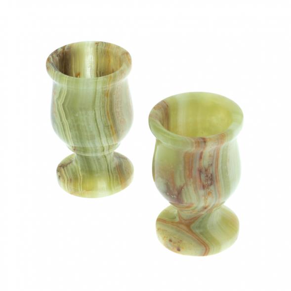 Набор рюмок 2 шт  из оникса в футляре 3,5х6 см (1,5х2,5) 128816