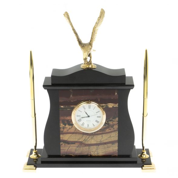 Часы настольные &amp;quot;Орел&amp;quot; из яшмы 129269