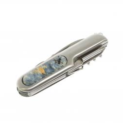 Нож мультитул складной 7 в 1 с камнем кианит