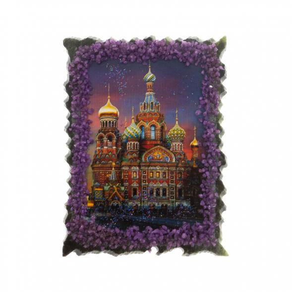 Магнит &amp;quot;Храм Воскресения Христова&amp;quot; на змеевике 129810