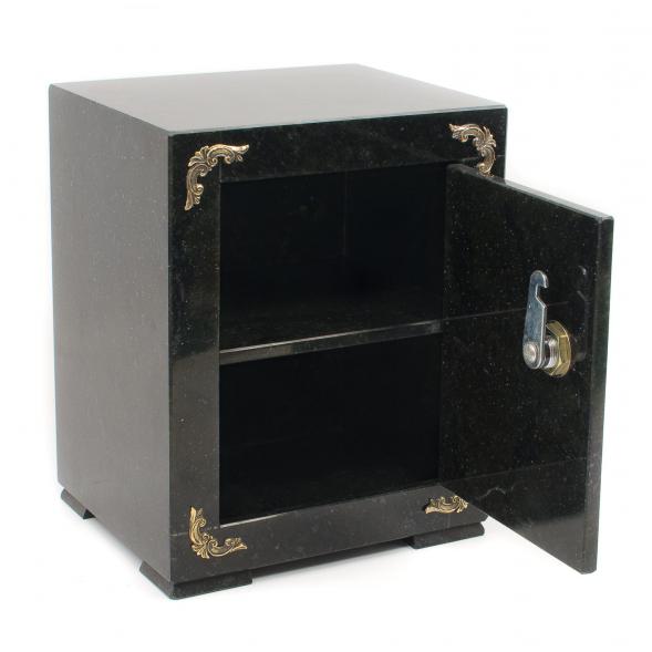 Сейф средний камень змеевик черный 19х16х24 см 117092