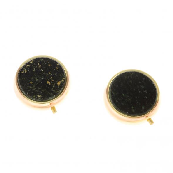 Таблетница на 3 отсека камень мусковит цвет золото 126718