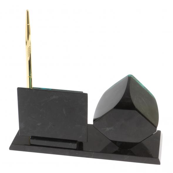 Мини-набор Куб с визитницей из из змеевика 126796