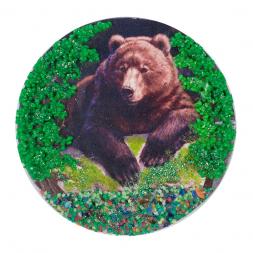Магнит с рисунком &amp;quot;Медведь&amp;quot; змеевик