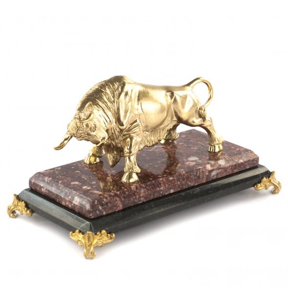 Статуэтка из бронзы &amp;quot;Бык&amp;quot; цвет золото 121100