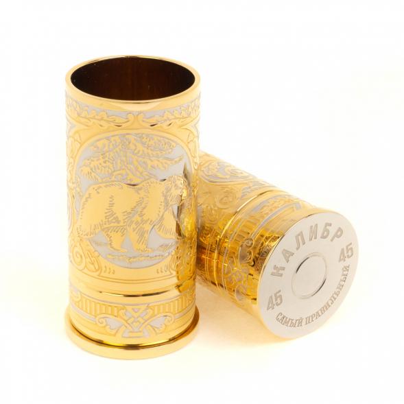 Набор из двух стопок &amp;quot;Медведь&amp;quot; 40 мл Златоуст 129545