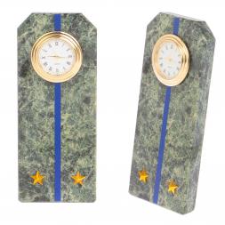 Часы "Погон лейтенант ФСБ, ФСО" камень змеевик