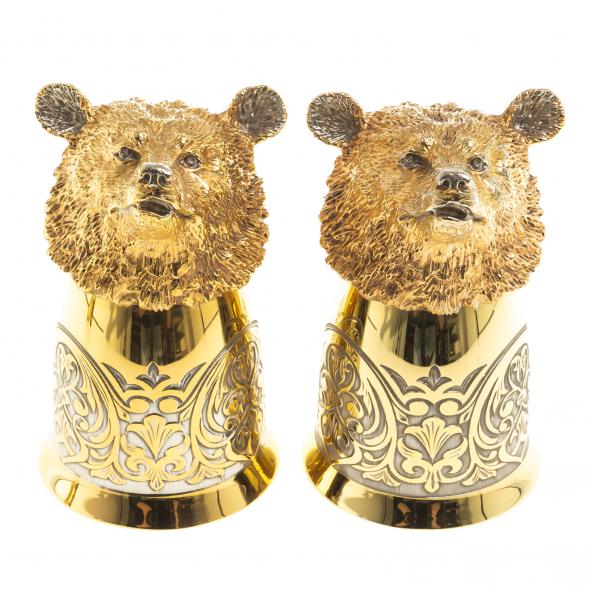 Стопки перевертыши &amp;quot;Медведь&amp;quot; 60 мл 2 шт Златоуст 123624