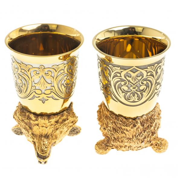 Стопки перевертыши &amp;quot;Медведь&amp;quot; 60 мл 2 шт Златоуст 123624