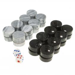 Каменные нарды "Звезда" камень змеевик мрамор