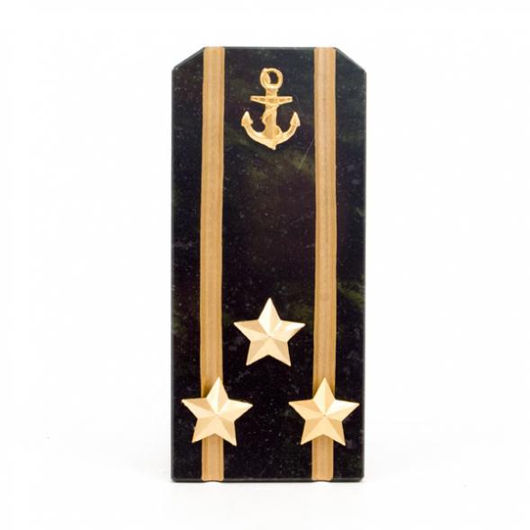 Сувенир &amp;quot;Погон Полковник ВМФ&amp;quot; камень змеевик 116368