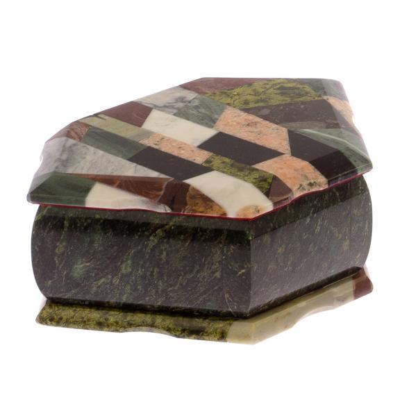 Шкатулка с мозаикой из камня &amp;quot;Колье&amp;quot; 19х12х7 см 124925