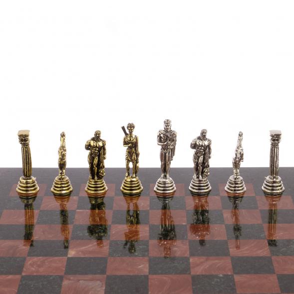 Шахматы &amp;quot;Афина&amp;quot; доска 32х32 см мрамор лемезит 126049