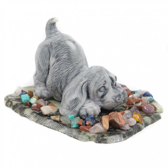 Сувенир &amp;quot;Щенок играет&amp;quot; из мрамолита 117034