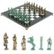 Шахматы &amp;quot;Римляне против Галлов&amp;quot; фигуры бронза / патина 36х36 см мрамор 128372