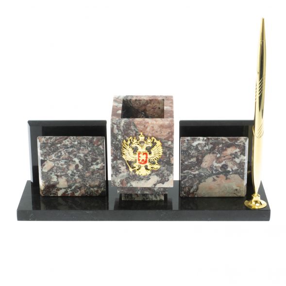 Мини - набор &amp;quot;Менеджер&amp;quot; с гербом РФ камень креноид 128592