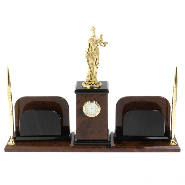 Настольный набор &amp;quot;Фемида&amp;quot; из обсидиана 128741