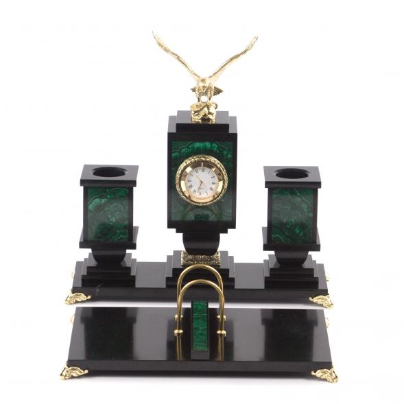 Настольный прибор из малахита &amp;quot;Горный орел&amp;quot; 121820