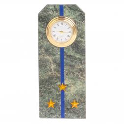 Часы "Погон старший лейтенант ФСБ, ФСО" камень змеевик