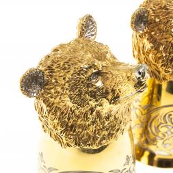 Стопки перевертыши "Медведь" 60 мл 3 шт Златоуст