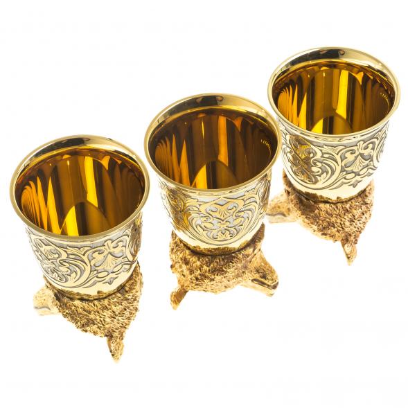 Стопки перевертыши &amp;quot;Медведь&amp;quot; 60 мл 3 шт Златоуст 123625