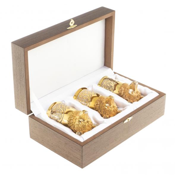 Стопки перевертыши &amp;quot;Медведь&amp;quot; 60 мл 3 шт Златоуст 123625