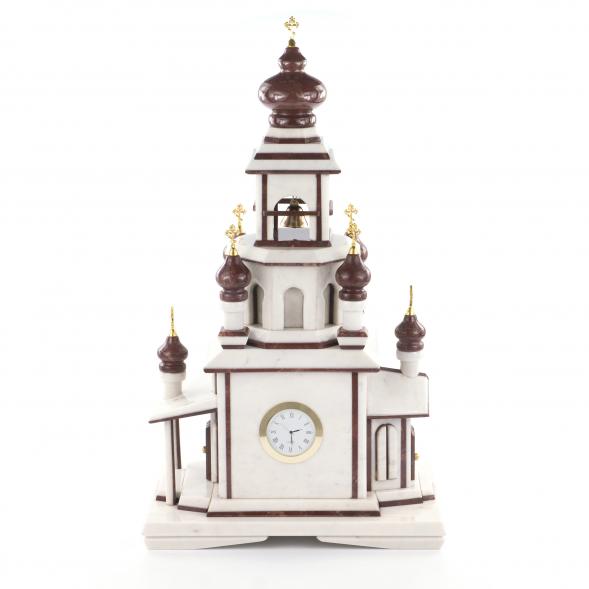 Часы интерьерные &amp;quot;Храм&amp;quot; камень мрамор лемезит 119404