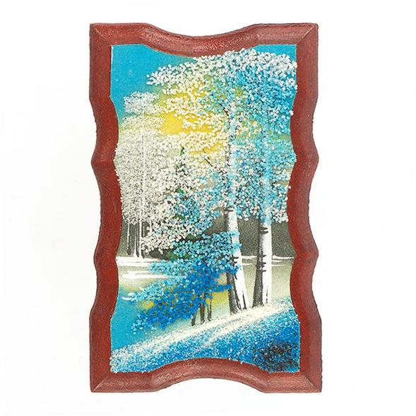 Панно прямоугольное &amp;quot;Зима&amp;quot; 18х11 см каменная крошка 119516