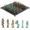 Шахматы &amp;quot;Римляне против Галлов&amp;quot; фигуры бронза / патина 36х36 см лемезит змеевик